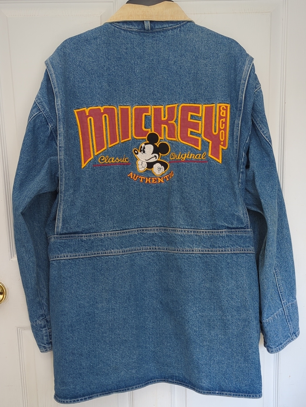Vtg 90's Blue Denim Mickey & Co Chore Jacket